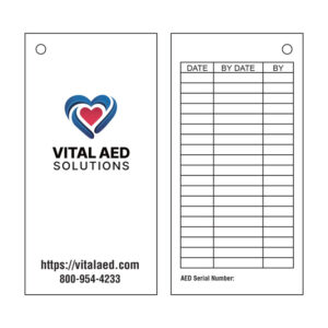AED Inspection Tag - Keep track of maintaining your AED