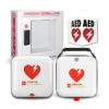 Stryker Physio-Control LIFEPAK CR2 With Carry Case & Alarmed Wall AED Cabinet