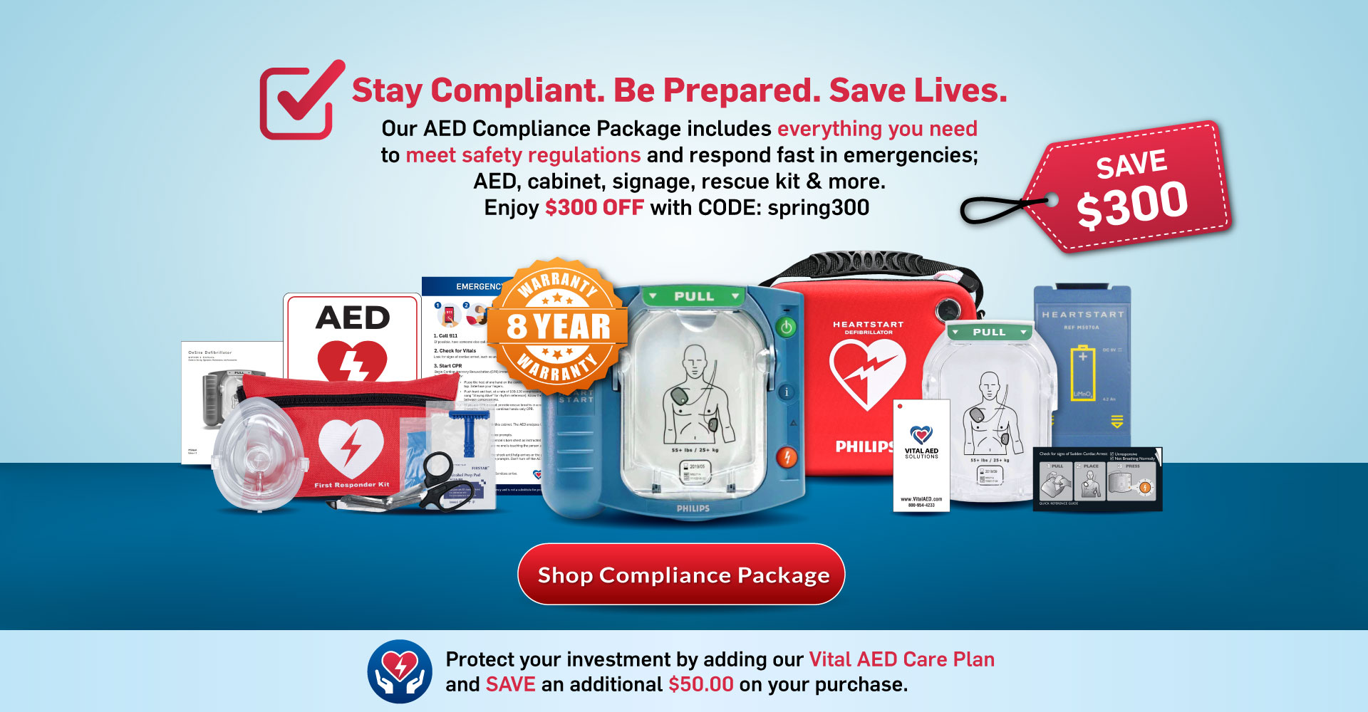 AED Defibrillator For Compliance - Buy An AED to meet requirements in your state.