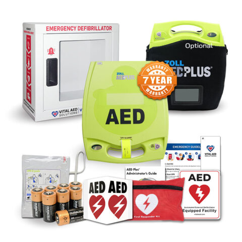 ZOLL AED Plus With Deluxe AED Alarmed Wall Cabinet